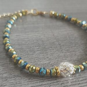 Bracelet fin "Green Iris"