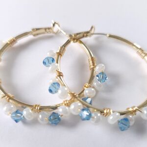 Boucles d'oreilles - Créoles "Nacre".